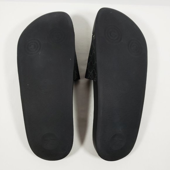 Gucci Tiger Print Slide Sandal - Black 12M - Picture 3 of 6